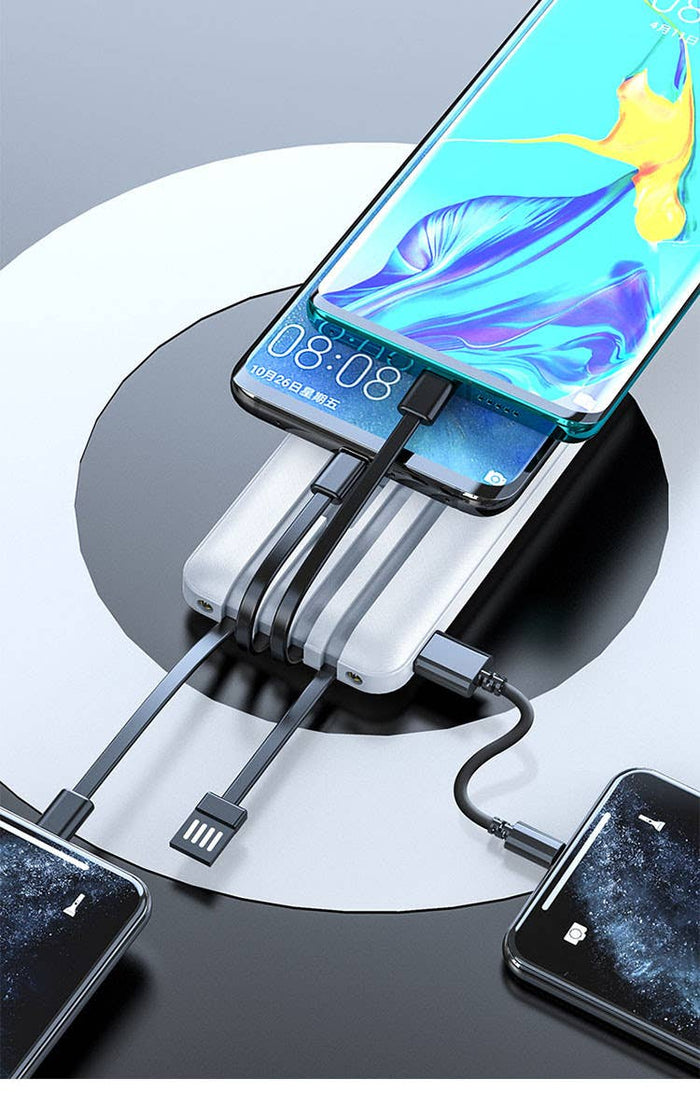 10,000 mAh Powerbanks with 3-in-1 Charging Cables