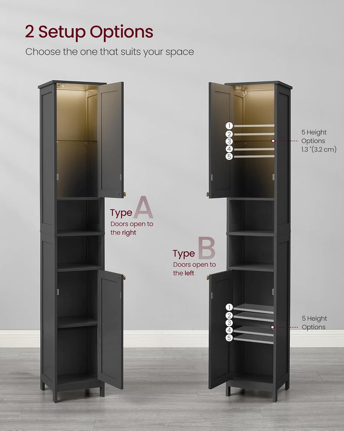 11.8" Tall Storage Cabinet with Lights - Canva Home