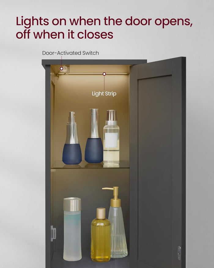 11.8" Tall Storage Cabinet with Lights - Canva Home