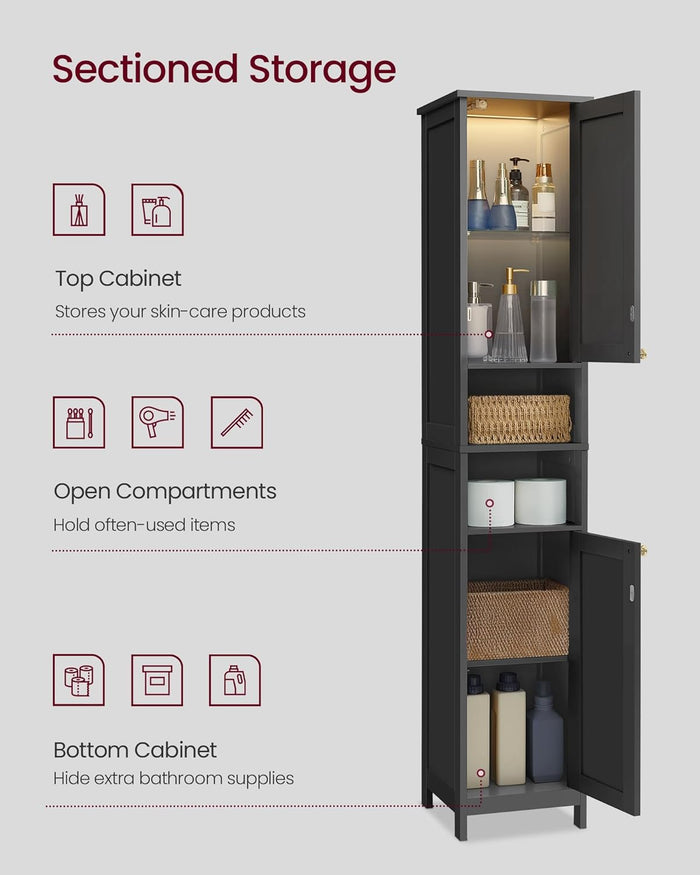 11.8" Tall Storage Cabinet with Lights - Canva Home