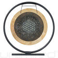 14" Flower of Life Deep Breath Gongs on Stands