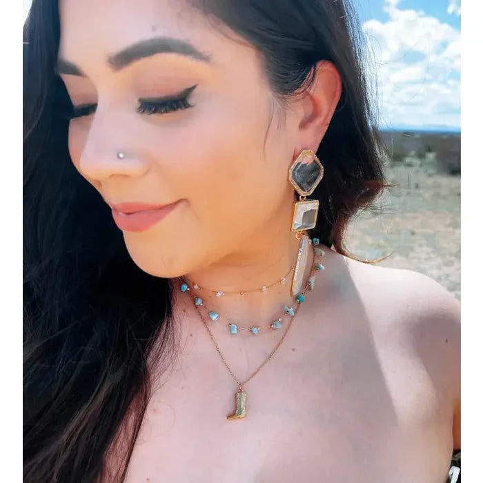 18" Head Over Boots 14k Gold Plated Necklace