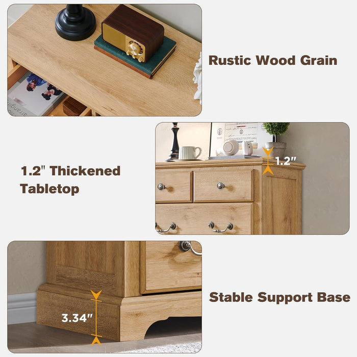 54" Wide 7 Drawers Dresser Chests