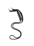 8' Fancy  braided loop reins black with amethyst