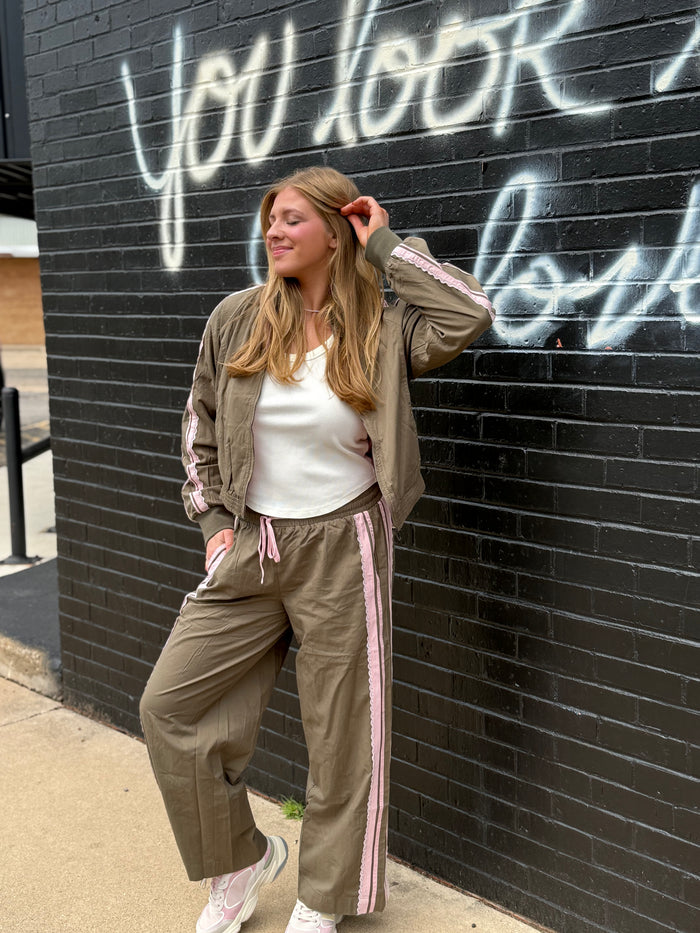 Living the Dream Zip Up Jacket Set