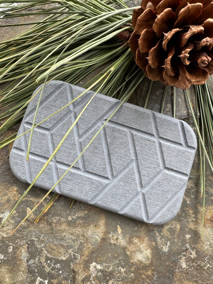 Geometric Quick-Dry Diatomite Soap Dish | Zero Waste | ECO (Dark Gray)