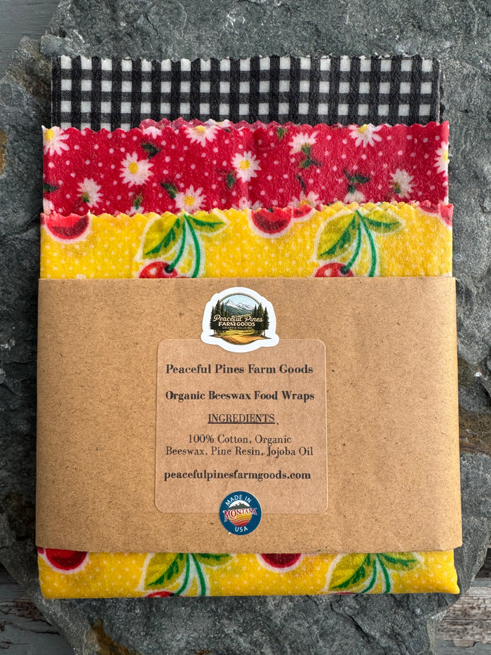 Organic Beeswax Fabric Food Wraps