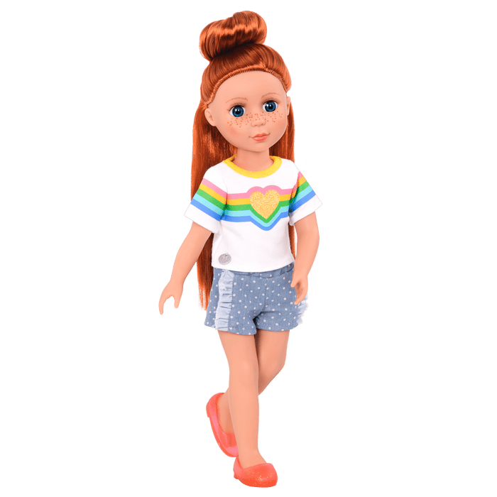Rainbow outfit for 14-inch doll