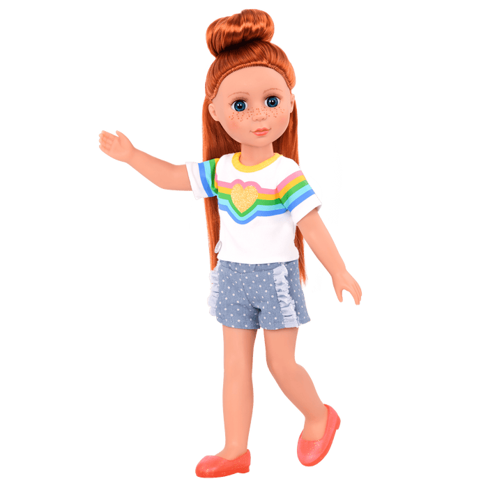 Rainbow outfit for 14-inch doll