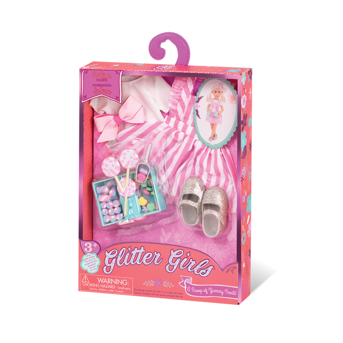 Candy shop outfit for 14-inch doll