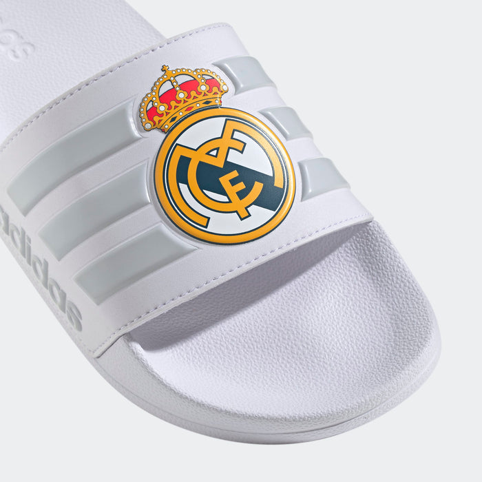 adidas ADILETTE SHOWER REAL MADRID Slides | Cloud White-Light Solid Grey | Men's