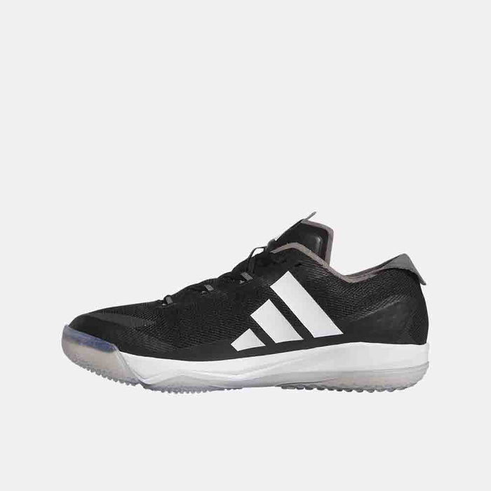 Side medial view of the Adidas Adizero Impact Baseball Turf Shoes.