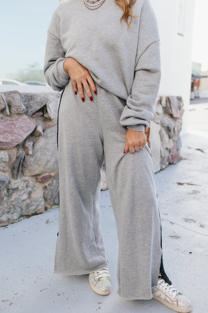 Airplane Mode On Pants In Grey & Black - Reg & Curvy - Macoma Boutique210 Other Bottoms