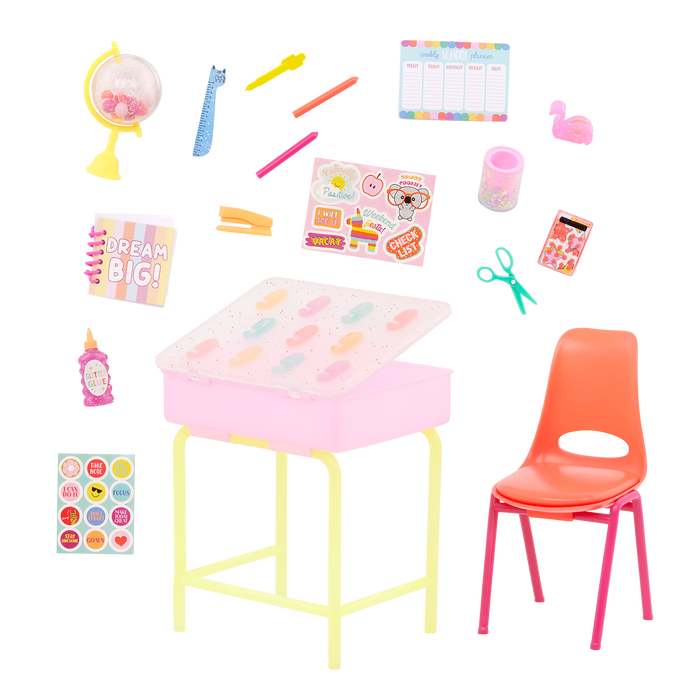 Glitter Girls Alessa and School Desk Set