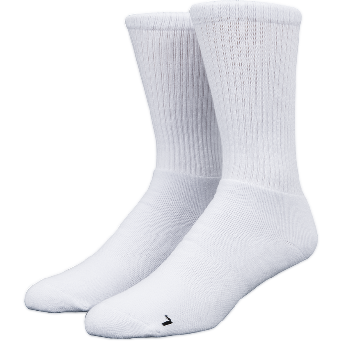 Two white socks on a white background