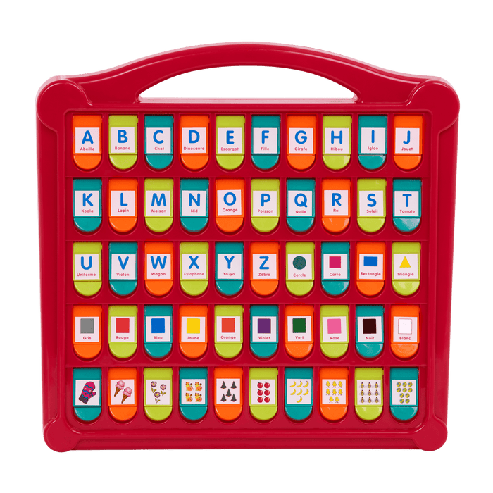 Colorful alphabet toy in French