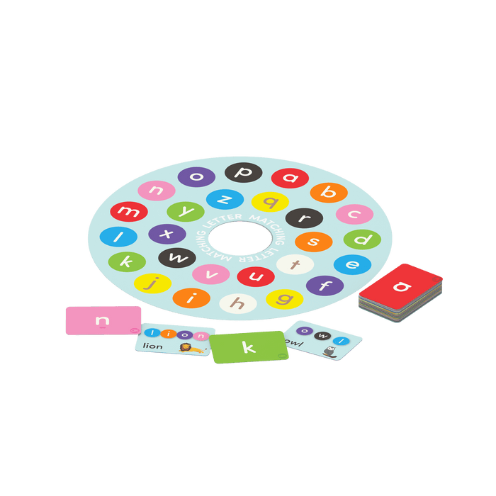 Colorful fishing playset with wooden fish toys, magnetic fishing rod toys, alphabet cards and a game board.
