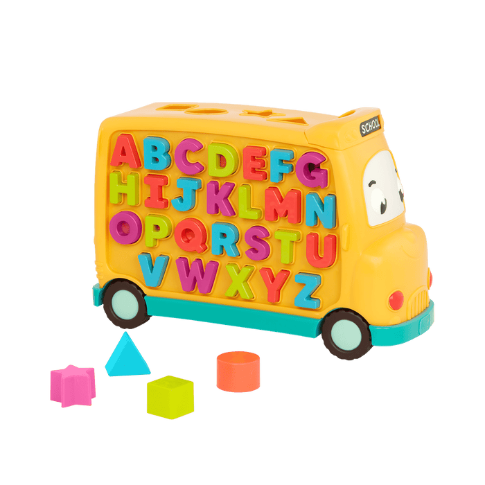 Educational school bus toy.