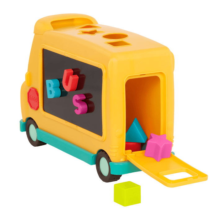 Educational school bus toy.