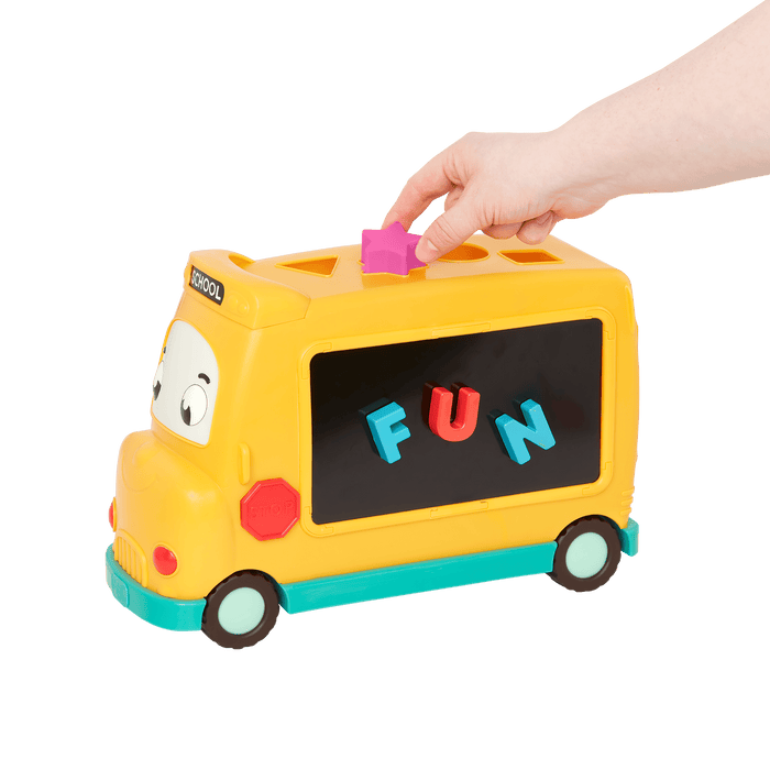 Educational school bus toy.