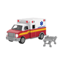 Toy ambulance with stretcher.
