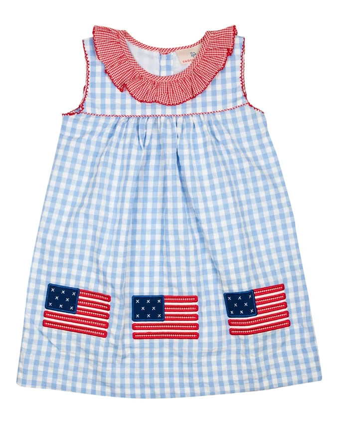 American Flag Applique Dress