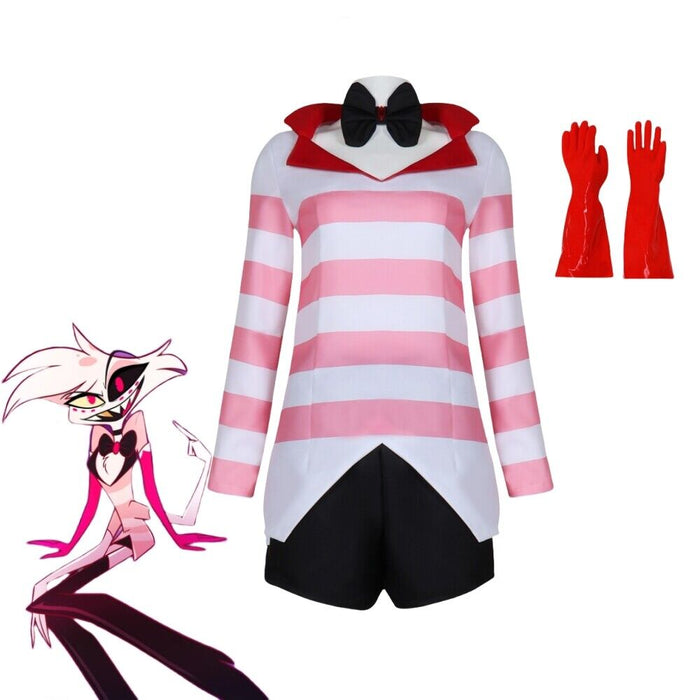 Angel Dust Costume - Hazbin Hotel Cos Outfit - Carnival Suit Uniform Halloween