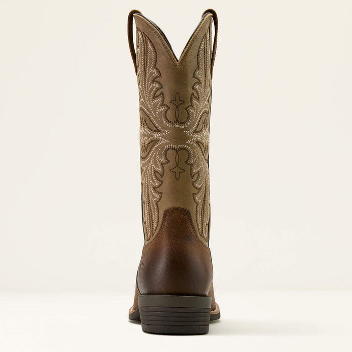 Ariat Men's Hustler Cowboy Boot in Earth/ Brown Bomber