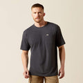 Ariat Men's Rebar S/S Cotton Strong Standard Pocket Tee in Charcoal Heather