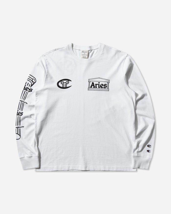 Champion Ls Tee Wht T-Shirts Longsleeve 223588 WW001