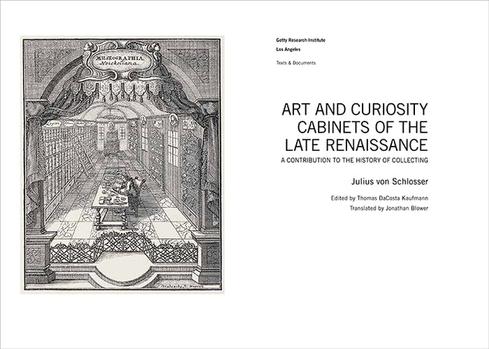 Inside page of 'Art and Curiosity Cabinets of the Late Renaissance: A Contribution to the History of Collecting'.