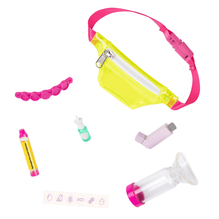 18-inch doll with allergy and asthma playset