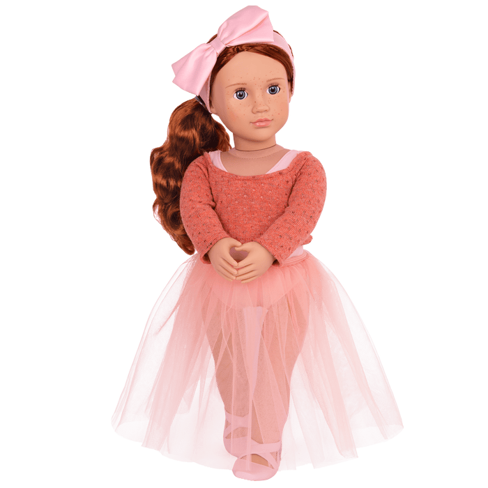 18-inch ballet doll with red hair and blue eyes