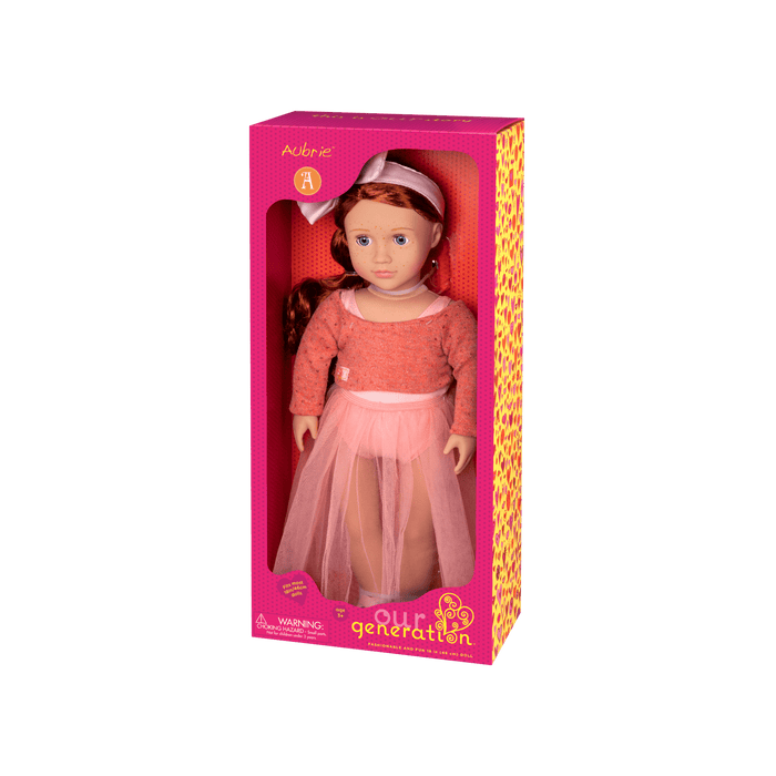 18-inch ballet doll with red hair and blue eyes