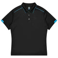 Aussie Pacific Currumbin Men's Polo Shirt 1320  Aussie Pacific BLACK/CYAN S