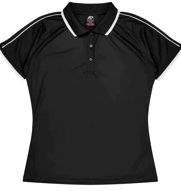 Aussie Pacific Double Bay Lady Polo Shirt 2322  Aussie Pacific BLACK/WHITE 6
