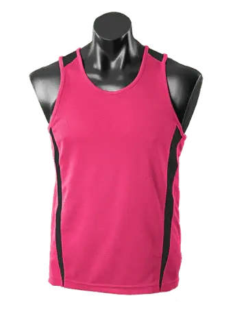 Aussie Pacific Men's Eureka Singlet 1104 Casual Wear Aussie Pacific HotPink/Black S