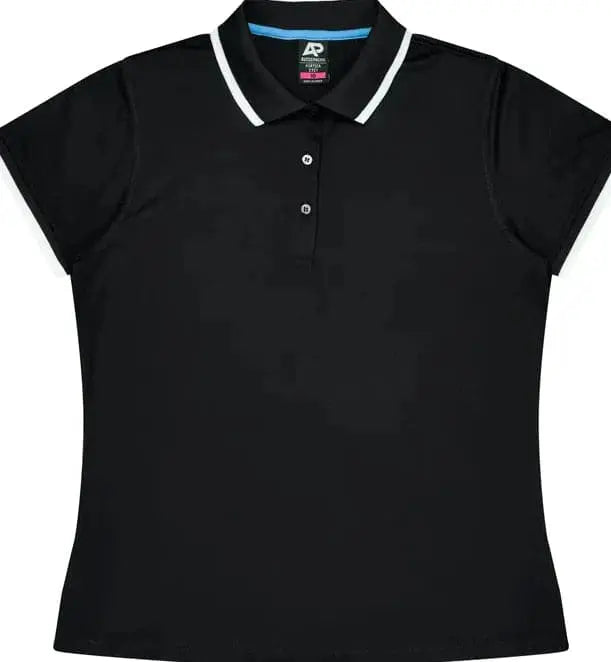 Aussie Pacific Portsea Lady Polo Shirt 2321  Aussie Pacific BLACK/WHITE 6