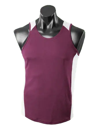 Burgundy/White / S