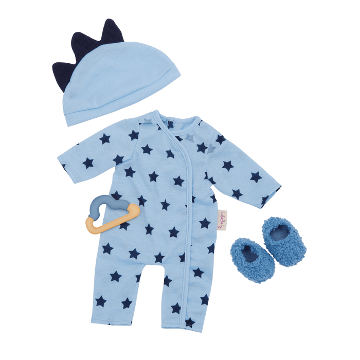 LullaBaby Boy Doll Blue Pajama Outfit