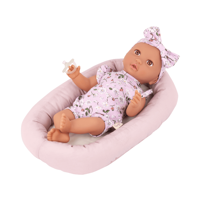 LullaBaby Doll & Plush Bassinet Set