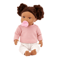 LullaBaby Doll with Wavy Brown Hair