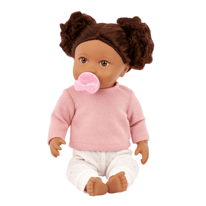 LullaBaby Doll with Wavy Brown Hair