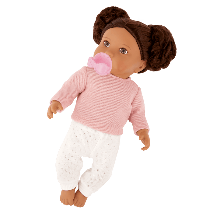 LullaBaby Doll with Wavy Brown Hair
