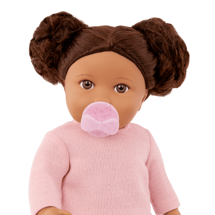 LullaBaby Doll with Wavy Brown Hair