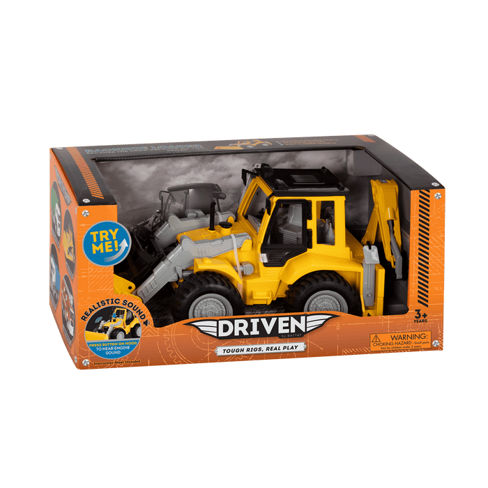 Midrange Yellow toy backhoe loader