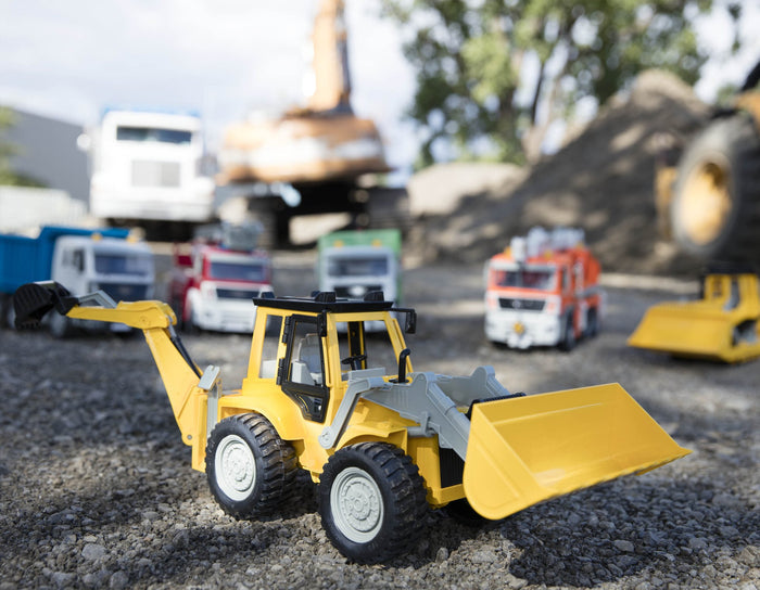 Midrange Yellow toy backhoe loader