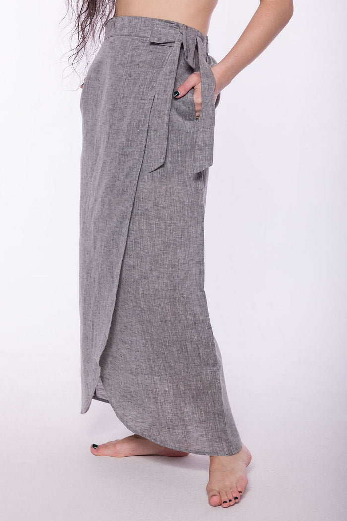 Barbados | Women's Stainproof Linen Lyocell Skirt