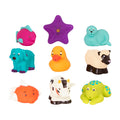 9 friendly bath buddies water squirt toys