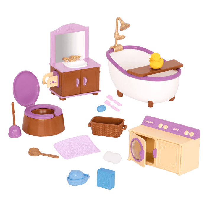 Bathroom and laundry playset